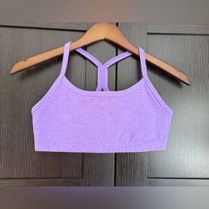 Beyond Yoga -  Spacedye Slim Racerback Bra in Bright Amethyst Heather
